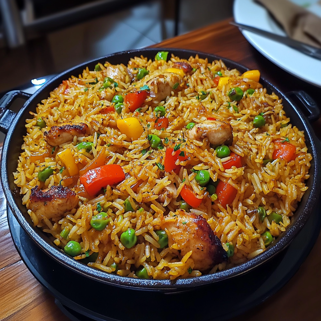 Nigerian Fried Rice with Chicken